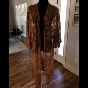 Beautiful cognac colored kimono